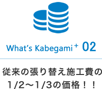 従来の張り替え施工費の1/2～1/3の価格！！